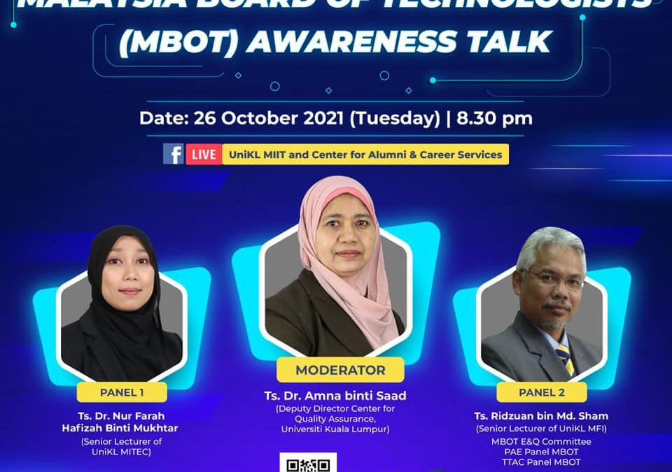 Malaysia Board of Technologists (MBOT) Awareness Talk