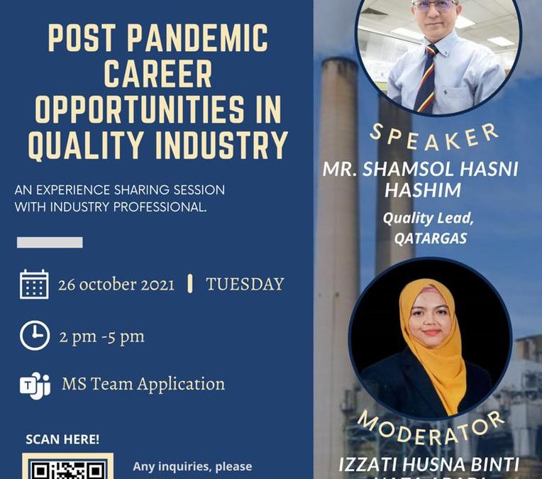 Post Pandemic Career Opportunities in Quality Industry.