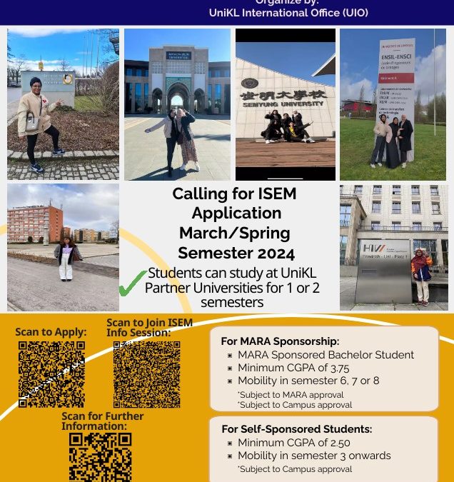 ISEM March/ Spring 2024 Call For Application & ISEM Info Session